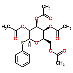 2,3,4,6-O-四乙酰基-1-硫代-β-D-苯基半乳糖苷結(jié)構(gòu)式_24404-53-3結(jié)構(gòu)式