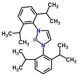 1,3-Bis(2,6-di-i-propylphenyl)imidazol-2-ylideneStructure,244187-81-3Structure 1,3-Bis(2,6-di-i-propylphenyl)imidazol-2-ylidene Structure,244187-81-3Structure