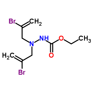 2,2-雙(2-溴-2-丙烯-1-基)-肼羧酸乙酯結(jié)構(gòu)式_24423-59-4結(jié)構(gòu)式