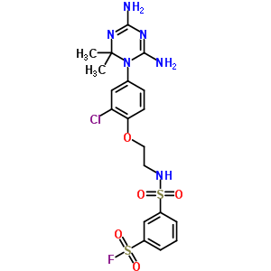 3-[[[2-[2-氯-4-(4,6-二氨基-2,2-二甲基-1,3,5-噻嗪-1(2H)-基)苯氧基]乙基]氨基]磺?；鵠-苯磺?；Y(jié)構(gòu)式_24892-25-9結(jié)構(gòu)式