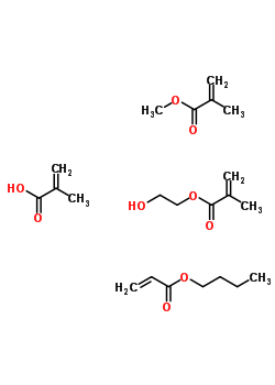 2-Methyl-2-propenoic acid polymer with butyl 2-propenoate, 2-hydroxyethyl 2-methyl-2-propenoate and methyl 2-methyl-2-propenoateStructure,25035-89-6Structure 2-Methyl-2-propenoic acid polymer with butyl 2-propenoate, 2-hydroxyethyl 2-methyl-2-propenoate and methyl 2-methyl-2-propenoate Structure,25035-89-6Structure