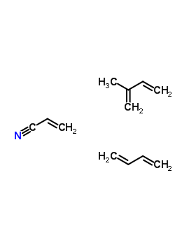 2-Propenenitrile, polymer with 1,3-butadiene and 2-methyl-1,3-butadieneStructure,25135-90-4Structure 2-Propenenitrile, polymer with 1,3-butadiene and 2-methyl-1,3-butadiene Structure,25135-90-4Structure