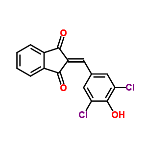 2-[(3,5-二氯-4-羥基苯基)亞甲基]-1H-茚-1,3(2H)-二酮結(jié)構(gòu)式_25315-19-9結(jié)構(gòu)式