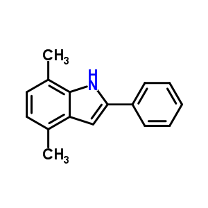1H-indole,4,7-dimethyl-2-phenyl-Structure,2538-59-2Structure 1H-indole,4,7-dimethyl-2-phenyl- Structure,2538-59-2Structure