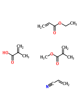 2-甲基-2-丙烯酸與 2-丙烯酸乙酯, 2-甲基-2-丙烯酸甲酯和 2-丙烯腈聚合物結構式_25703-14-4結構式