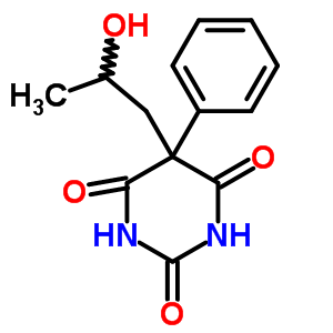 2,4,6(1H,3h,5h)-pyrimidinetrione,5-(2-hydroxypropyl)-5-phenyl-Structure,25860-53-1Structure 2,4,6(1H,3h,5h)-pyrimidinetrione,5-(2-hydroxypropyl)-5-phenyl- Structure,25860-53-1Structure