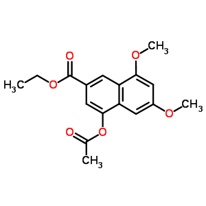 4-(乙?；趸?-6,8-二甲氧基-2-萘羧酸乙酯結(jié)構(gòu)式_25932-97-2結(jié)構(gòu)式