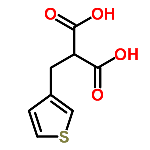 2-(3-噻吩甲基)-丙二酸結構式_26415-26-9結構式