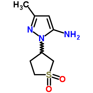 1-(1,1-Dioxidotetrahydrothien-3-yl)-3-methyl-1h-pyrazol-5-amineStructure,27280-97-3Structure 1-(1,1-Dioxidotetrahydrothien-3-yl)-3-methyl-1h-pyrazol-5-amine Structure,27280-97-3Structure