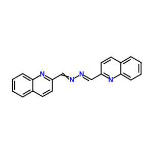 2-Quinolinecarboxaldehyde,2-(2-quinolinylmethylene)hydrazoneStructure,27346-97-0Structure 2-Quinolinecarboxaldehyde,2-(2-quinolinylmethylene)hydrazone Structure,27346-97-0Structure