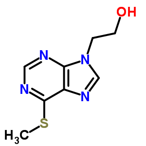 9H-purine-9-ethanol,6-(methylthio)-Structure,298-98-6Structure 9H-purine-9-ethanol,6-(methylthio)- Structure,298-98-6Structure