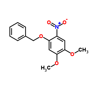 Benzene,1,2-dimethoxy-4-nitro-5-(phenylmethoxy)-Structure,30058-43-6Structure Benzene,1,2-dimethoxy-4-nitro-5-(phenylmethoxy)- Structure,30058-43-6Structure
