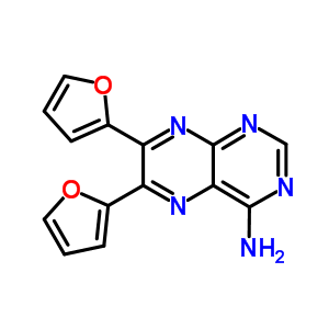 6,7-二-2-呋喃-4-蝶啶胺結(jié)構(gòu)式_30146-31-7結(jié)構(gòu)式