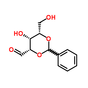 (4S,5r,6s)-5-hydroxy-6-(hydroxymethyl)-2-phenyl-1,3-dioxane-4-carbaldehydeStructure,30608-02-7Structure (4S,5r,6s)-5-hydroxy-6-(hydroxymethyl)-2-phenyl-1,3-dioxane-4-carbaldehyde Structure,30608-02-7Structure