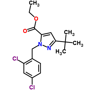 Ethyl 3-(tert-butyl)-1-(2,4-dichlorobenzyl)-1h-pyrazole-5-carboxylateStructure,306936-96-9Structure Ethyl 3-(tert-butyl)-1-(2,4-dichlorobenzyl)-1h-pyrazole-5-carboxylate Structure,306936-96-9Structure