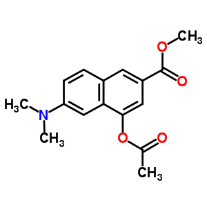4-(乙?；趸?-6-(二甲基氨基)-2-萘羧酸甲酯結(jié)構(gòu)式_31206-80-1結(jié)構(gòu)式