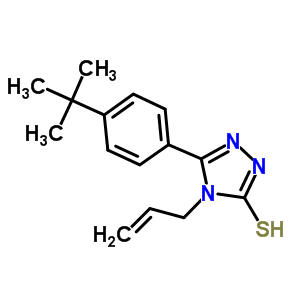4-烯丙基-5-(4-叔丁基苯基)-4H-1,2,4-噻唑-3-硫醇結(jié)構(gòu)式_312290-54-3結(jié)構(gòu)式