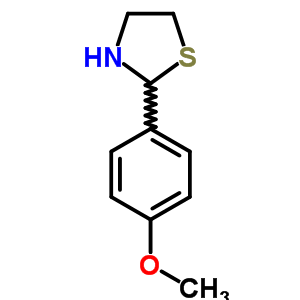 2-(4-甲氧基苯基)-噻唑烷結(jié)構(gòu)式_31404-08-7結(jié)構(gòu)式