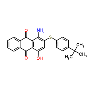 1-氨基-2-[[4-(1,1-二甲基乙基)苯基]硫代]-4-羥基-9,10-蒽二酮結(jié)構(gòu)式_31571-94-5結(jié)構(gòu)式