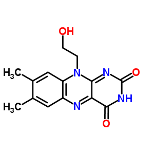 10-(2-羥基乙基)-7,8-二甲基-苯并[g]蝶啶-2,4(3H,10H)-二酮結(jié)構(gòu)式_3180-56-1結(jié)構(gòu)式