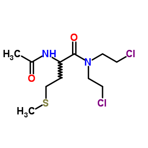 2-(乙?；被?-N,N-雙(2-氯乙基)-4-(甲基硫代)-丁酰胺結(jié)構(gòu)式_3183-33-3結(jié)構(gòu)式