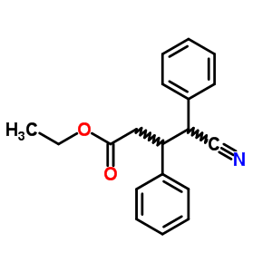 Benzenebutanoic acid, g-cyano-b-phenyl-, ethyl esterStructure,31861-57-1Structure Benzenebutanoic acid, g-cyano-b-phenyl-, ethyl ester Structure,31861-57-1Structure