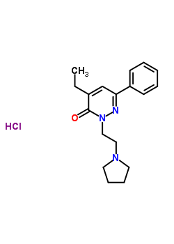 4-乙基-6-苯基-2-(2-吡咯烷-1-基乙基)噠嗪-3-酮鹽酸鹽結(jié)構(gòu)式_32058-64-3結(jié)構(gòu)式