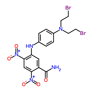 5-(P-(bis(2-bromoethyl)amino)anilino)-2,4-dinitrobenzamideStructure,32869-03-7Structure 5-(P-(bis(2-bromoethyl)amino)anilino)-2,4-dinitrobenzamide Structure,32869-03-7Structure
