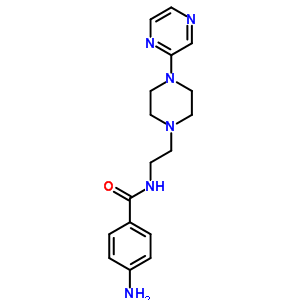 4-氨基-N-[2-(4-吡嗪-2-基哌嗪-1-基)乙基]苯甲酰胺結(jié)構(gòu)式_33016-78-3結(jié)構(gòu)式
