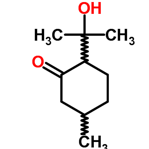 Cyclohexanone, 2-(1-hydroxy-1-methylethyl)-5-methyl-Structure,3304-24-3Structure Cyclohexanone, 2-(1-hydroxy-1-methylethyl)-5-methyl- Structure,3304-24-3Structure