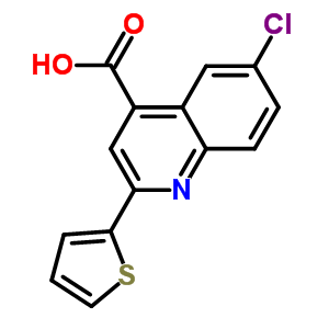 6-Chloro-2-thien-2-ylquinoline-4-carboxylic acidStructure,33289-51-9Structure 6-Chloro-2-thien-2-ylquinoline-4-carboxylic acid Structure,33289-51-9Structure