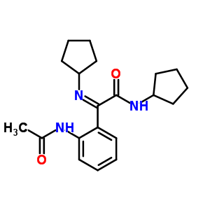 Benzeneacetamide,2-(acetylamino)-n-cyclopentyl-a-(cyclopentylimino)-Structure,33306-17-1Structure Benzeneacetamide,2-(acetylamino)-n-cyclopentyl-a-(cyclopentylimino)- Structure,33306-17-1Structure