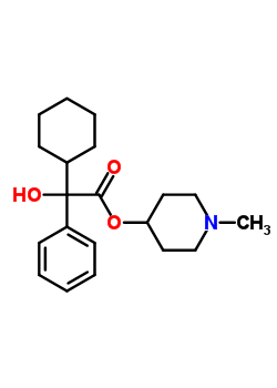 N-methylpiperidine-4-yl-2-cyclohexyl-2-hydroxy-2-phenylacetateStructure,33445-17-9Structure N-methylpiperidine-4-yl-2-cyclohexyl-2-hydroxy-2-phenylacetate Structure,33445-17-9Structure