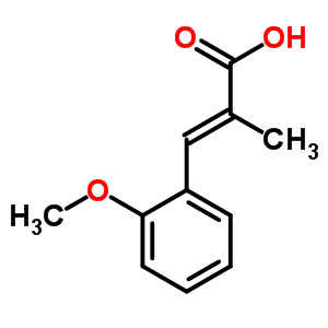 2-Propenoic acid, 3-(2-methoxyphenyl)-2-methyl-Structure,3368-15-8Structure 2-Propenoic acid, 3-(2-methoxyphenyl)-2-methyl- Structure,3368-15-8Structure