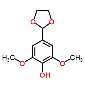 4-(1,3-Dioxolan-2-yl)-2,6-dimethoxy-phenolStructure,33837-92-2Structure 4-(1,3-Dioxolan-2-yl)-2,6-dimethoxy-phenol Structure,33837-92-2Structure