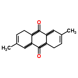 1,4,4a,5,8,8a,9a,10a-八氫-2,6-二甲基-9,10-蒽二酮結(jié)構(gòu)式_33982-94-4結(jié)構(gòu)式