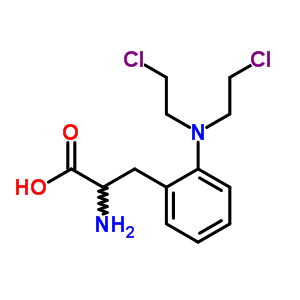 3-(O-(bis(beta-chloroethyl)amino)phenyl)-d,l-alanineStructure,342-95-0Structure 3-(O-(bis(beta-chloroethyl)amino)phenyl)-d,l-alanine Structure,342-95-0Structure