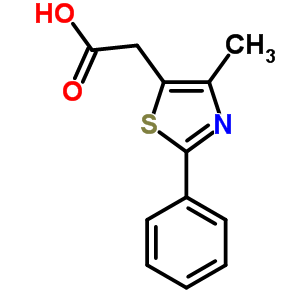 4-Methyl-2-phenyl-5-thiazoleacetic acidStructure,34272-67-8Structure 4-Methyl-2-phenyl-5-thiazoleacetic acid Structure,34272-67-8Structure