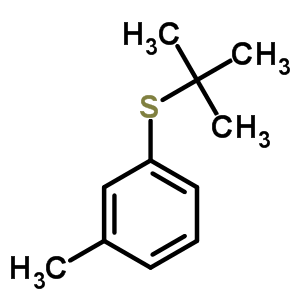 叔丁基(間甲苯)硫化物結(jié)構(gòu)式_34786-26-0結(jié)構(gòu)式
