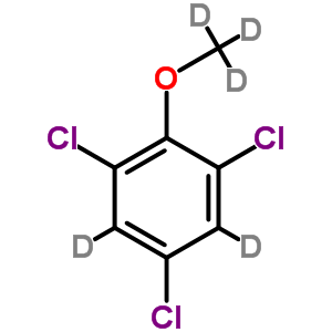2,4,6-三氯苯甲醚-d5結構式_352439-08-8結構式