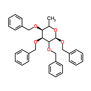 Benzyl 2,3,4-tri-o-benzyl-6-deoxyhexopyranosideStructure,353754-90-2Structure Benzyl 2,3,4-tri-o-benzyl-6-deoxyhexopyranoside Structure,353754-90-2Structure