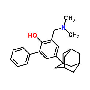 5-(1-金剛烷)-3-((二甲基氨基)甲基)(1,1-聯(lián)苯)-2-醇結(jié)構(gòu)式_35839-44-2結(jié)構(gòu)式