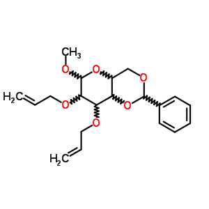 Methyl 2,3-o-diallyl-4,6-o-benzylidene-alpha-d-mannopyranosideStructure,359437-00-6Structure Methyl 2,3-o-diallyl-4,6-o-benzylidene-alpha-d-mannopyranoside Structure,359437-00-6Structure