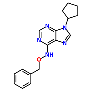 9H-purin-6-amine,9-cyclopentyl-n-(phenylmethoxy)-Structure,35967-02-3Structure 9H-purin-6-amine,9-cyclopentyl-n-(phenylmethoxy)- Structure,35967-02-3Structure