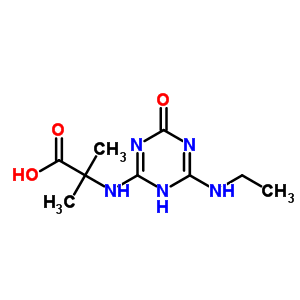 2-[N-[6-(乙基氨基)-1,4-二氫-4-氧代-1,3,5-噻嗪-2-基]氨基]-2-甲基丙酸結(jié)構(gòu)式_36576-44-0結(jié)構(gòu)式