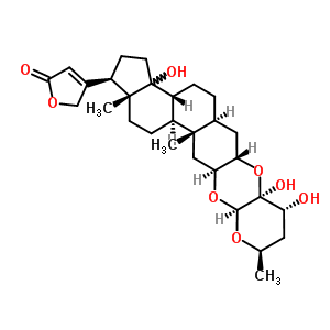 (2Alpha(2s,3s,4r,6r),3beta,5alpha)-14-hydroxy-2,3-((tetrahydro-3,4-dihydroxy-6-methyl-2h-pyran-3,2-diyl)bis(oxy))-card-20(22)-enolideStructure,36597-51-0Structure (2Alpha(2s,3s,4r,6r),3beta,5alpha)-14-hydroxy-2,3-((tetrahydro-3,4-dihydroxy-6-methyl-2h-pyran-3,2-diyl)bis(oxy))-card-20(22)-enolide Structure,36597-51-0Structure