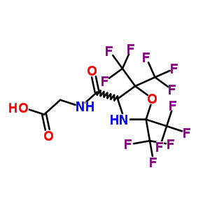(((2,2,5,5-Tetrakis(trifluoromethyl)-1,3-oxazolidin-4-yl)carbonyl)amino)acetic acidStructure,36871-69-9Structure (((2,2,5,5-Tetrakis(trifluoromethyl)-1,3-oxazolidin-4-yl)carbonyl)amino)acetic acid Structure,36871-69-9Structure