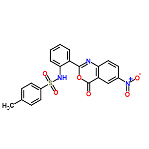 N-(2-(6-(羥基(氧化物)氨基)-4-氧代-4H-3,1-苯并噁嗪-2-基)苯基)-4-甲基苯磺酰胺結(jié)構(gòu)式_37029-01-9結(jié)構(gòu)式