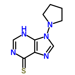 9-Pyrrolidin-1-yl-3h-purine-6-thioneStructure,37154-84-0Structure 9-Pyrrolidin-1-yl-3h-purine-6-thione Structure,37154-84-0Structure