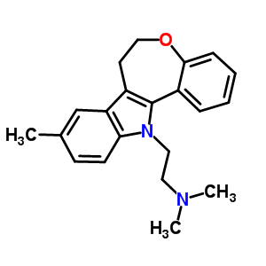 6,7-Dihydro-12-(2-dimethylaminoethyl)-9-methyl-12h-(1)benzoxepino(5,4-b)indoleStructure,37683-56-0Structure 6,7-Dihydro-12-(2-dimethylaminoethyl)-9-methyl-12h-(1)benzoxepino(5,4-b)indole Structure,37683-56-0Structure